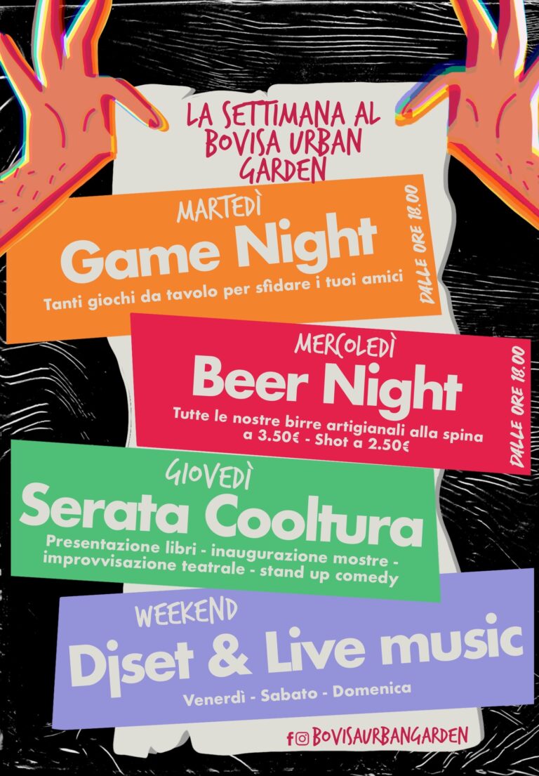 Eventi della settimana